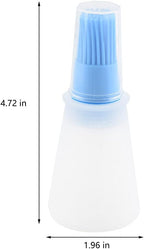 Silicone Oil bottle brush，BBQ/Pastry Basting Brushes,Silicone Cooking Grill Barbecue Baking Pastry Oil/Honey/Sauce Bottle Brush (4 PCS,blue)