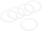 MECCANIXITY Gasket Seal Coffee Maker White Silicone Ring Replacement 56x73x3.3mm for 6-Cup Aluminium Coffee Pot, Pack of 5