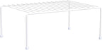 SIBAO Kitchen Cabinet Storage Shelf Rack/Plastic Feet - (13.1 x 10.2 Inch) - Steel Metal - Rust Resistant Finish - Cups, Dishes, Cabinet & Pantry Organization (4, White)