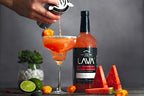 (3 Pack) LAVA Premium Spicy Watermelon Habanero Margarita Mix, Cold-Pressed Organic Watermelon, Agave, Habanero, No Artificial Sweeteners, Lots of Flavor, Ready to Use, 1-Liter (33.8oz) Glass
