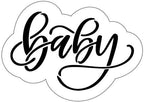 Baby Cookie Cutter and Stencil Set Bundle Kit PYO Cookies Paint Your Own Diy Bakery Fondant Sugar Happy Birthday Wedding Baby Candle Kids Painting Coloring Pages Comb (Baby-2)