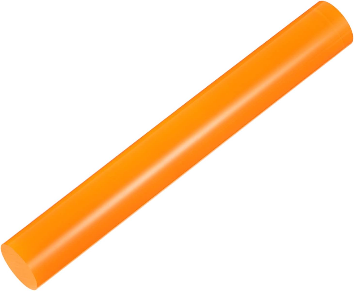 HARFINGTON Acrylic Clay Roller 8 Inch x 1 Inch Solid Non-Stick Plastic Round Tube Roller Polymer Clay Rod Fondant Rolling Pin for Shaping, Sculpting, Modeling DIY Crafts, Orange