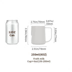 watchget Milk Frothing Pitcher 250ml/8oz Stainless Steel Espresso Steaming Pitcher Milk Coffee Cappuccino Latte Art Barista Steam Pitcher Milk Frothing Jug, White