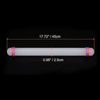 HARFINGTON Fondant Rolling Pin 18 Inch x 0.98 Inch Adjustable Guide Rings Non-Stick PP Plastic Fondant Roller Dough Roller Kitchen Decorating Tools for Cookie Pastry Pizza Clay