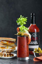 (3 Pack) LAVA Premium Bloody Mary Mix; Italian San Marzano Tomatoes, No Artificial Sweeteners, Vegan, Ready to Use, No Added Sugar, 1-Liter (33.8oz) Glass