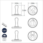 Nordic Ware 1260 Spooky Cast Cookie Stamps, 3-inch rounds, Silver