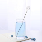 2Pcs Skull Swizzle Sticks 8.7inch Coffee Stirrers Reuseable 18/10(304) Stainless Steel Beverage Cocktail Stirrer for Bar Halloween Party Mixing Drinks