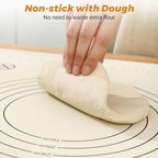 28" X 20" Dough Mat for Counter, Pastry Mats for Rolling Dough, Silicone Baking Mat with Measurements, Non Stick Silicone Pastry Mat, Kneading Counter Mat for Pastry, Bread, Cookies, Pizza