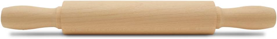Wooden Mini Rolling Pin, 7 Inches Long, Pack of 6, Perfect for Fondant, Pasta, Baking in the Kitchen, Play-doh, Crafting and Imaginative Play, by Woodpeckers