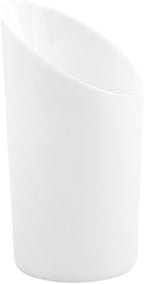 Restaurantware 3 Ounce Shot Glasses 100 Round Incline Cups - With White Finish Disposable Plastic Shot Glasses For Serving Samples At Wedding Banquets And Catered Events