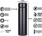 17 oz Car Logo Black Frosted Travel Mugs & Tumblers Vacuum Insulated Stainless Steel Thermal Bottle Fashion Business Thermal Cup for Hot or Cold Drink Coffee Or Tea (fit genesis)