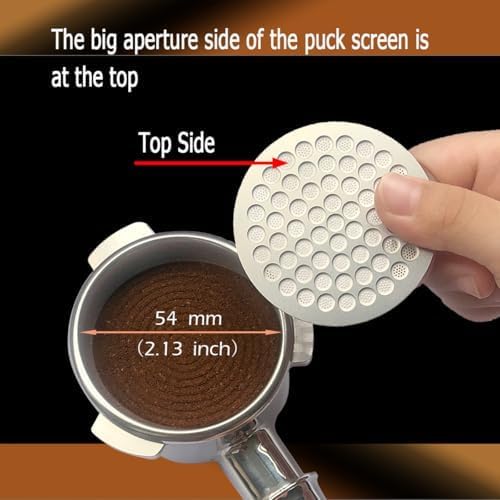 2pcs 53.3mm Espresso Puck Screen - Food-grade 316 Stainless Steel Espresso Filter - 0.8mm Thickness - Reusable Espresso Screen Filter Mesh for Espresso Portafilter