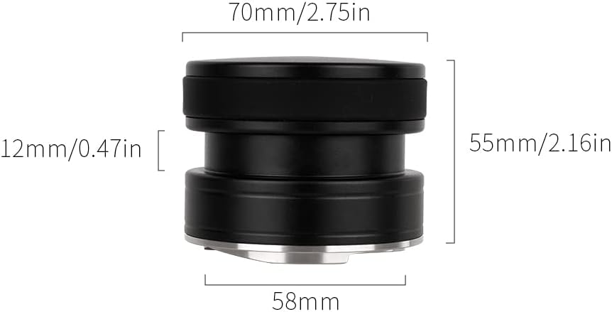 watchget 58.5MM Coffee Distributor, Gravity Adaptive Espresso Distributor Compatible with 58mm Portafilter Coffee Distribution Tool Professional Espresso Accessories