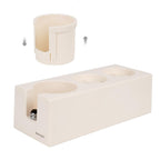 watchget Espresso Tamping Station, Plastic Espresso Organizer Box for 51/54/58mm Portafilter, Tamper, Distributor and Barista Accessories, Coffee Tamper Station, Ivory White