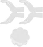 3Pcs DIY Silicone Flower Pot Shelf Mold Easy Demoulding Unique Shape Suitable for Resin Crafts (Double-Hand Flat pad Mold 60-742)