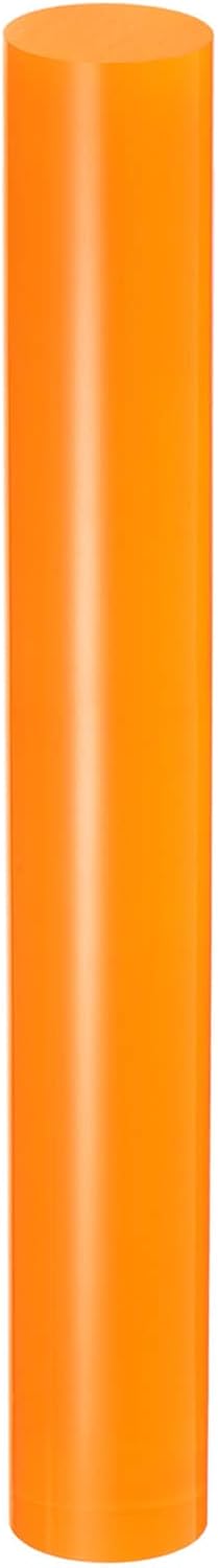 HARFINGTON Acrylic Clay Roller 8 Inch x 1 Inch Solid Non-Stick Plastic Round Tube Roller Polymer Clay Rod Fondant Rolling Pin for Shaping, Sculpting, Modeling DIY Crafts, Orange
