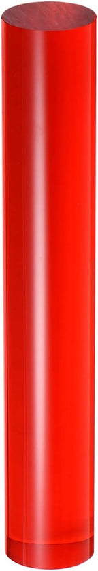 HARFINGTON Acrylic Clay Roller 6 Inch x 1 Inch Solid Non-Stick Plastic Round Tube Roller Polymer Clay Rod Fondant Rolling Pin for Shaping, Sculpting, Modeling DIY Crafts, Red