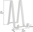 Plate Stands for Display - Plastic Easel Stand Plate Holder Display Stand Picture Frame Stand for Pictures | Photo|Decorative Plate |Dish | Tabletop Art - 6 inch-Clear