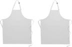 Pomp 2 Pack Premium Bib Aprons | Adjustable Neck + 2 Pockets | Water + Oil Resistance | Men & Women's Kitchen Cooking Aprons