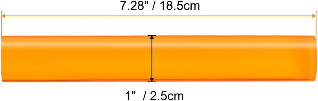 HARFINGTON Acrylic Clay Roller 7.28 Inch x 1 Inch Solid Non-Stick Plastic Round Tube Roller Polymer Clay Rod Fondant Rolling Pin for Shaping, Sculpting, Modeling DIY Crafts, Orange