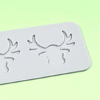 mostsom 3D Hollow Out Lace Mold Silicone Christmas Deer Head Shape Fondant Molds Chocolate Mould for Cake Pastry Decor Baking Gumpastes Moulds Decoration (N_ Deer Head)