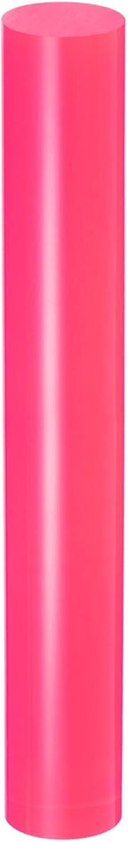 HARFINGTON Acrylic Clay Roller 7.28 Inch x 1 Inch Solid Non-Stick Plastic Round Tube Roller Polymer Clay Rod Fondant Rolling Pin for Shaping, Sculpting, Modeling DIY Crafts, Rose Red