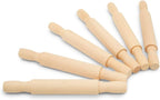 Wooden Mini Rolling Pin, 7 Inches Long, Pack of 6, Perfect for Fondant, Pasta, Baking in the Kitchen, Play-doh, Crafting and Imaginative Play, by Woodpeckers