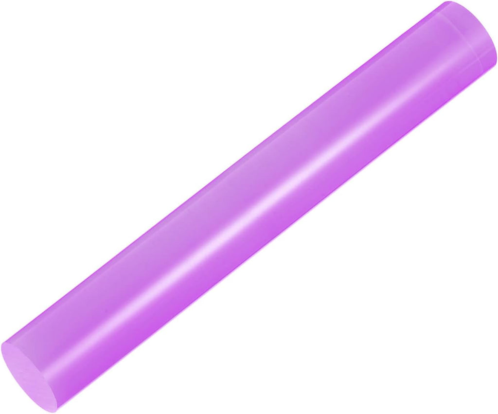 HARFINGTON Acrylic Clay Roller 7.28 Inch x 1 Inch Solid Non-Stick Plastic Round Tube Roller Polymer Clay Rod Fondant Rolling Pin for Shaping, Sculpting, Modeling DIY Crafts, Purple