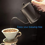 Easyworkz Gage Gooseneck Pour Over Coffee Kettle 20 oz Stainless Steel Hand Drip Coffee Pot with Long Narrow Spout