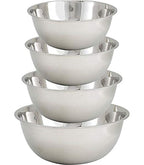 Tiger Chef Large Stainless Steel Standard Weight Mixing Bowls Set, Mirror Finish - Set Includes 13, 16, 20, and 30 Quart.