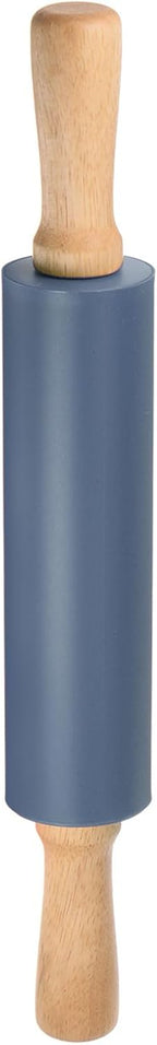 HARFINGTON Silicone Rolling Pins for Baking 15 Inch Wooden Handle Non Stick Rolling Pin Small Roller Playdough Rolling Pins for Dough Pizza Pastry Fondant Kitchen, Drak Blue