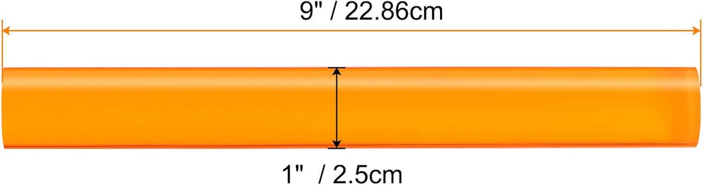 HARFINGTON Acrylic Clay Roller 9 Inch x 1 Inch Solid Non-Stick Plastic Round Tube Roller Polymer Clay Rod Fondant Rolling Pin for Shaping, Sculpting, Modeling DIY Crafts, Orange