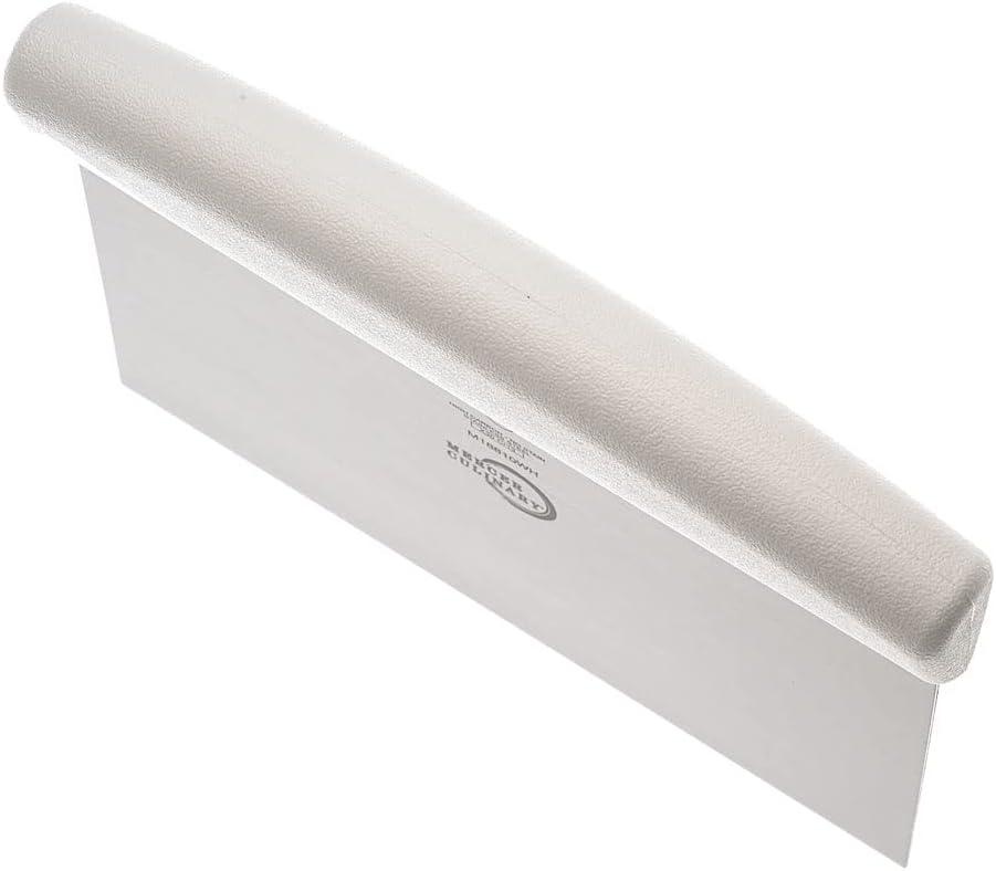 Mercer Culinary Millennia Bench Scraper, 5 7/8 Inch x 3 1/2 Inch Blade, White Handle