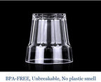 9oz Plastic Drinking Glasses Set of 4 Unbreakable Plastic Juice Tumbler Cups Reusabl Clear Tritan BPA-FREE Kids Water Cups, Dishwasher Safe, Shatterproof, Stackable