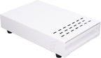 Stainless Steel Coffee Knock Box Drawer with Non Slip Feet, Rubber Lever, for Household Shop, Easy to (White)