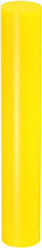 HARFINGTON Acrylic Clay Roller 6 Inch x 1 Inch Solid Non-Stick Plastic Round Tube Roller Polymer Clay Rod Fondant Rolling Pin for Shaping, Sculpting, Modeling DIY Crafts, Yellow