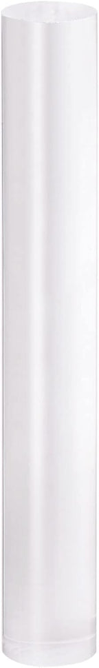 HARFINGTON Acrylic Clay Roller 7.28 Inch x 1 Inch Solid Non-Stick Plastic Round Tube Roller Polymer Clay Rod Fondant Rolling Pin for Shaping, Sculpting, Modeling DIY Crafts, Transparent