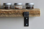 Urban Legacy Accent Shelves | Reclaimed Barn Plank | Set of 2 with Full Brackets (Natural 24"x 4.5"x 2")