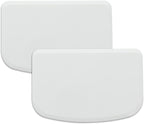 Plastic Bench Scraper for Baking - 2 White Bowl Scraper - Flexible Food Safe Dough Scraper Multipurpose Good Grip Curved and Flat Edge Dough Cutter - Essential Pan Scraper for Kitchen Use - RamPro