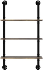 Industrial Pipe Shelving Bathroom Shelves Over Toilet 24 Inch,Rustic Wall Shelves,Industrial Floating Shelves for Wall Pipe Shelf Farmhouse Shelf for Kitchen