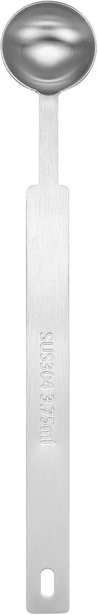 HARFINGTON Single Measuring Spoon 3/4tsp (1/4tbsp, 3.75ml) Teaspoon/Tablespoon 430 Stainless Steel Single Tiny Square Bowl Measuring Spoon Long Handle Measure Scoop