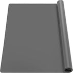 Ewen 25.6"x17.7"x0.08" Large Heat Resistant Silicone Mat for Kitchen Counter, 2mm Thick Countertop Protector Mat, Non-Stick Glass Top Stove Cover Pad for Appliances Coffee Maker Table Workbench Gray