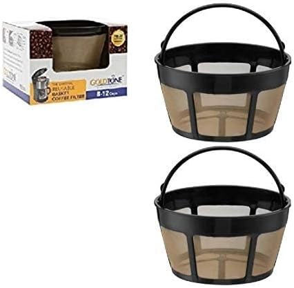 GoldTone Brand Reusable 8-12 Cup Basket Coffee Filter fits Hamilton Beach Coffee Makers and Brewers. Replaces your Hamilton Beach Reusable Coffee Filter - BPA Free (2 Pack)
