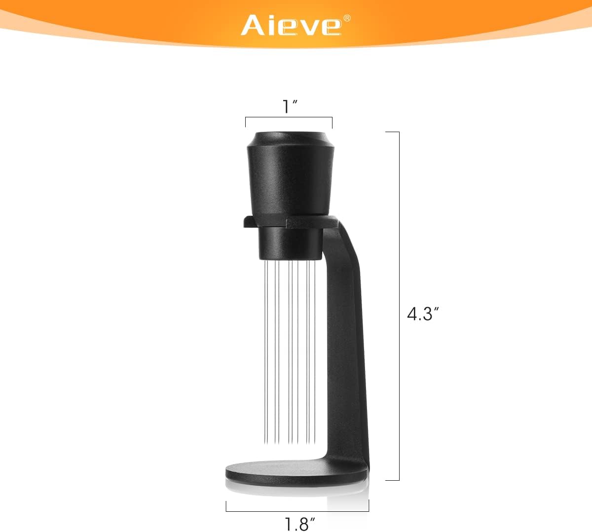 Aieve WDT Tool Espresso, Distribution Tool Espresso Accessories, 10 Needle Coffee Stirrer with Stand for Barista (Ease of Use in 2 Ways Installtion)