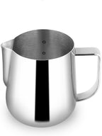 watchget Milk Frothing Pitcher 500ml/17oz Stainless Steel Espresso Steaming Pitcher Milk Coffee Cappuccino Latte Art Barista Steam Pitcher Milk Frothing Jug