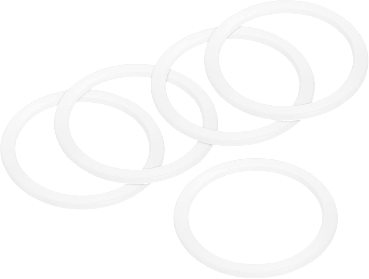 MECCANIXITY Gasket Seal Coffee Maker White Silicone Ring Replacement 70x85x3.3mm for 9-Cup Aluminium Coffee Pot, Pack of 5