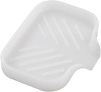 Silicone Bathroom Soap Dishes with Drain Spout-Bathroom and Kitchen Sink Organizer,Sponge Holder,Dish Soap Tray,Perfect for Dispenser,Scrubber,Bottle,Cup on Counter Translucent 4.9"×3.2"