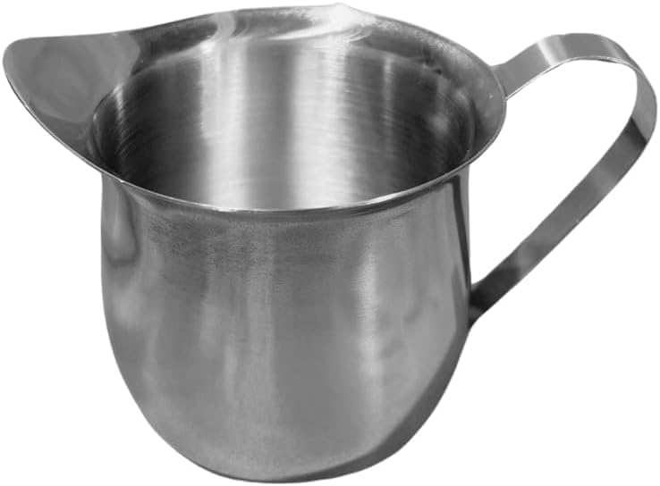 Rattleware 8 oz Brew Pitcher - Premium Stainless Steel Latte Art Milk Frothing Pitcher with Drip-Resistant Spout & Ergonomic Handle, Perfect for Baristas & Home Use