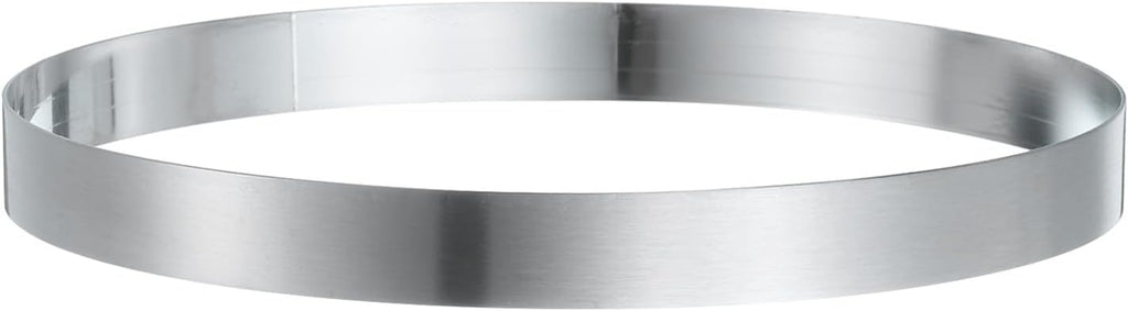 HARFINGTON Round Cake Ring 7.87 x 1 Inch Seamless Stainless Steel Pastry Mousse Dessert Ring Mirror Coating for Baking Cooking English Muffins Crumpet Making Tool