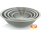 Tiger Chef Large Stainless Steel Standard Weight Mixing Bowls Set, Mirror Finish - Set Includes 13, 16, 20, and 30 Quart.